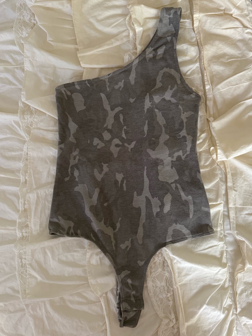 Camo One Shoulder Bodysuit